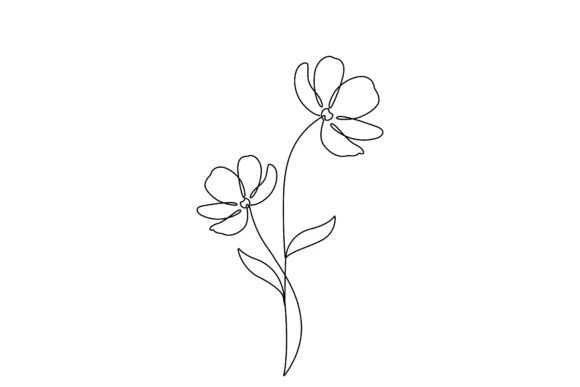 Blooming Cosmos Flowers Graphics for Digital Sellers