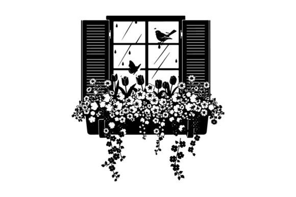 Floral & Avian Silhouette Graphics for Local Branding