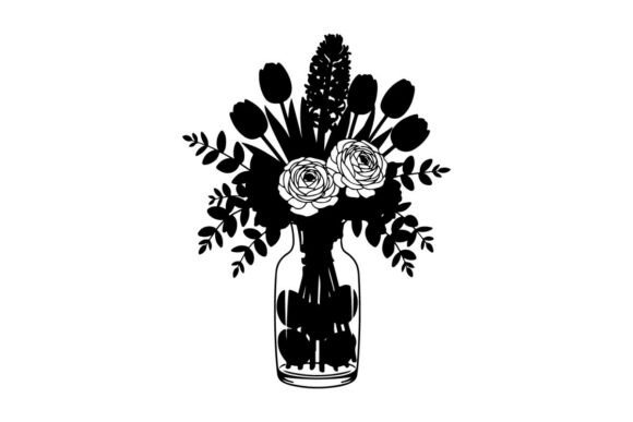Flowers in a Vase Graphics for Clean Web Design