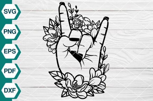 Hand with Flowers SVG EP536: A Graphic Asset for Editorial and Web Design