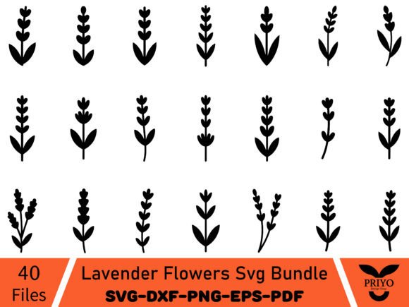 Lavender Flowers Svg Bundle for Elegance and Versatility