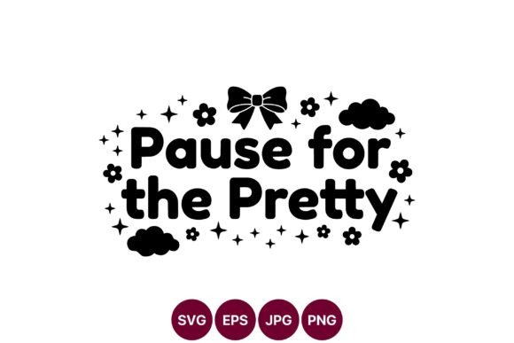 Pause for the Pretty Bow Flowers Vector