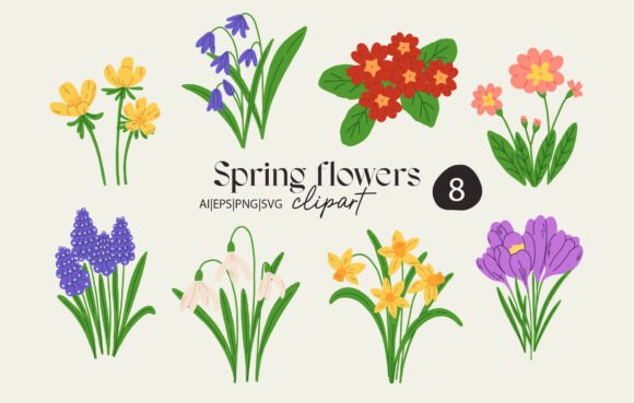 Spring Flowers Graphics for Bloggers and Publishers