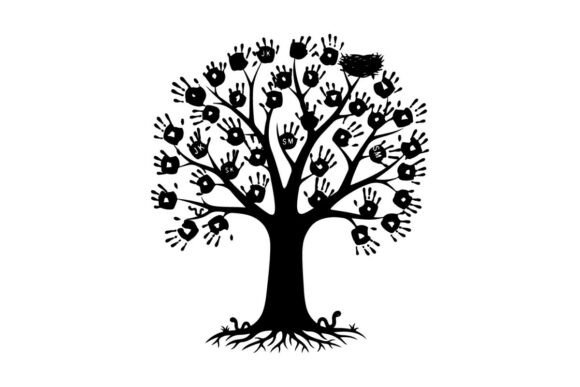 Tree with Flowers and Ro Graphics