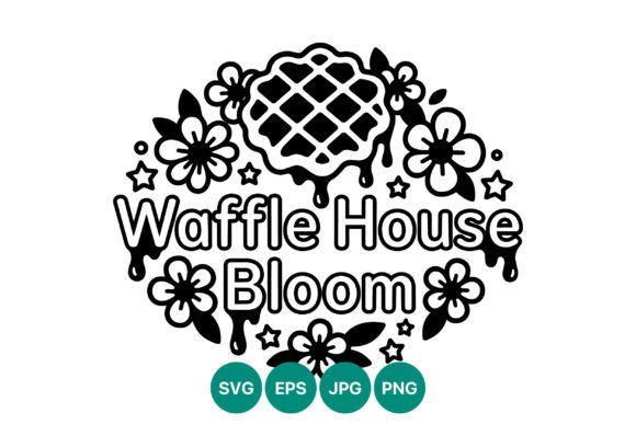 Waffle House Bloom Waffle Flowers Vector Graphics