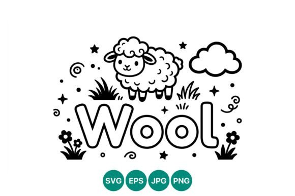 Wool Lettering Graphics for Handmade Creators
